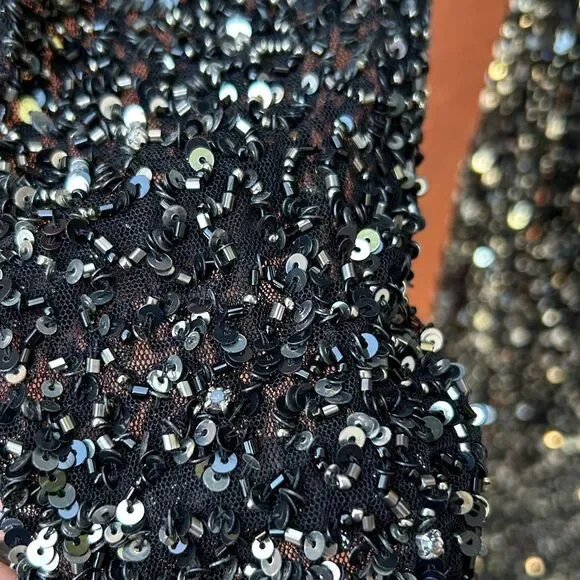 retrofete heidi sequin dress retrofete Heidi Dress Gunmetal Black Sequin Embellished Sexy XS NWT $1295